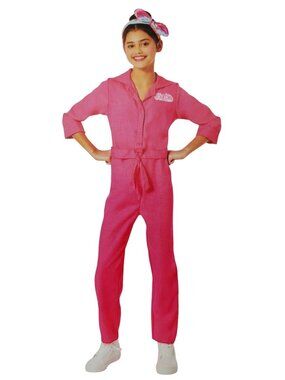 InSpirit Girls M 7/8 Barbie The Movie Pink Power Jumpsuit Halloween Costume